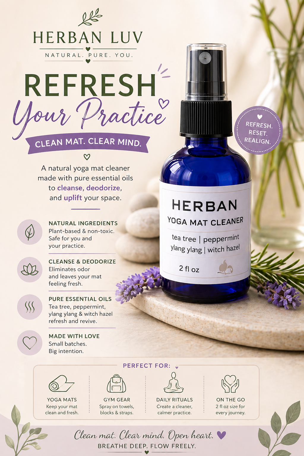 Yoga Mat Cleaner Spray