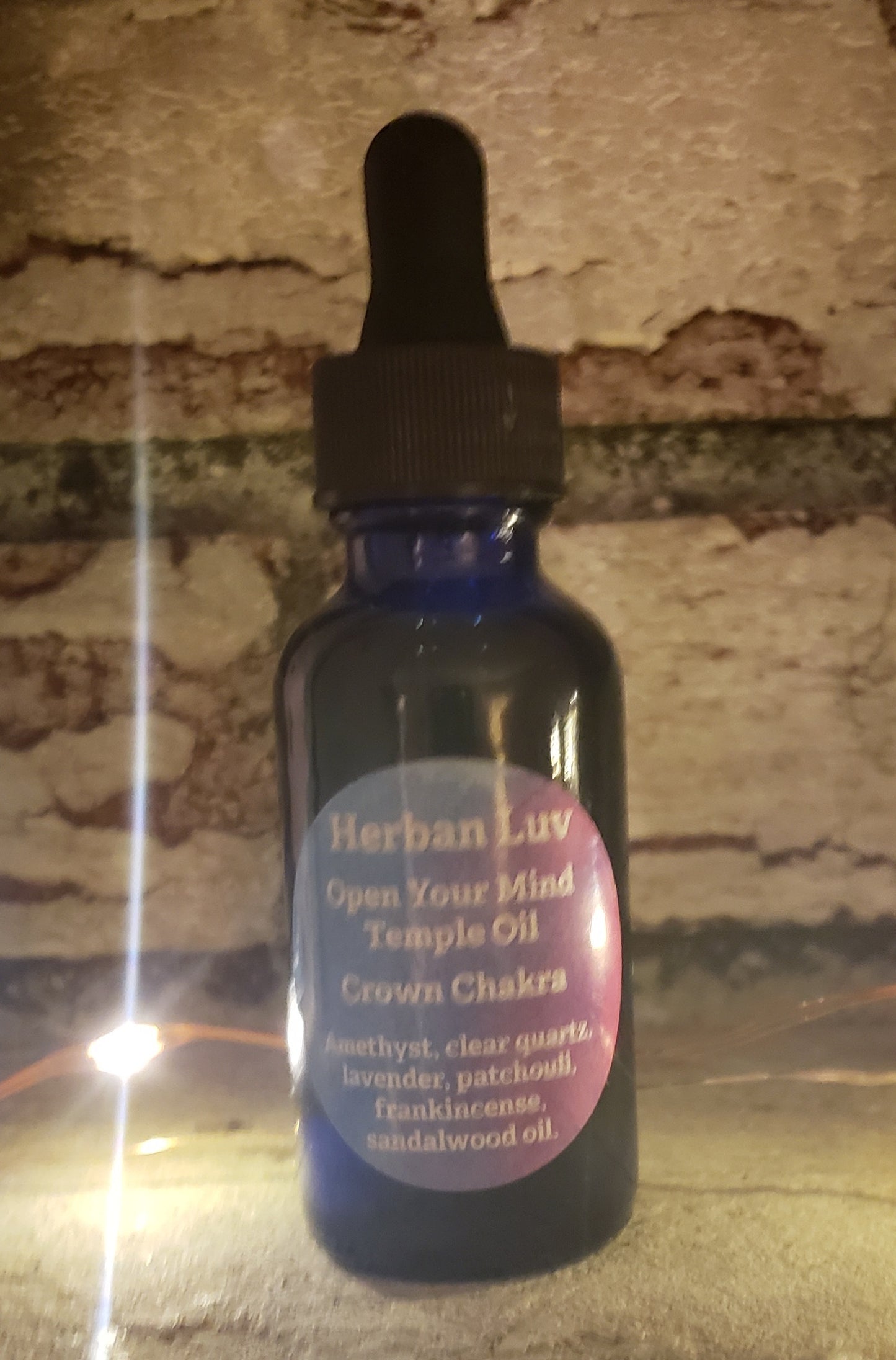 Crystal Infused Open Your Mind "Crown Chakra" Temple Massage Oil